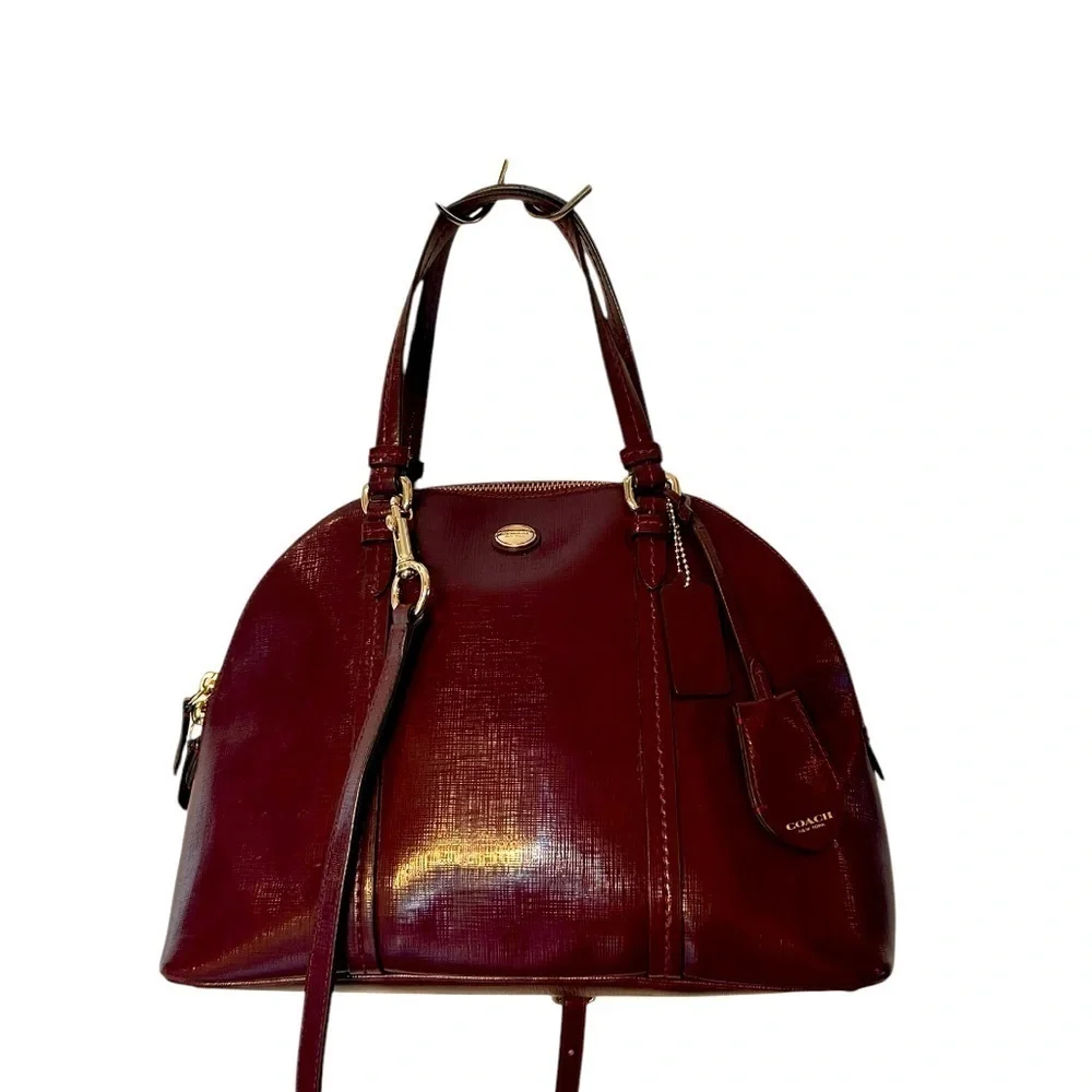 FLAWLESS Coach Peyton leather Cora domed satchel
